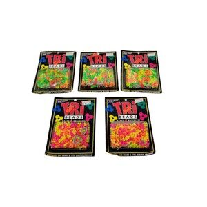 Westrim Crafts Tri Beads Bracelet Making Kits Neon Multicolor Lot of 5